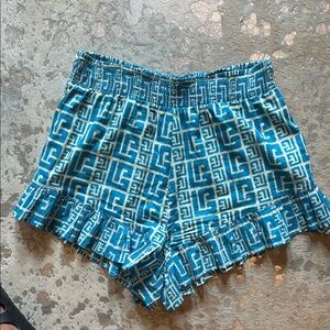 Olivia James Chandler Shorts Blue Patterned Women's Shorts